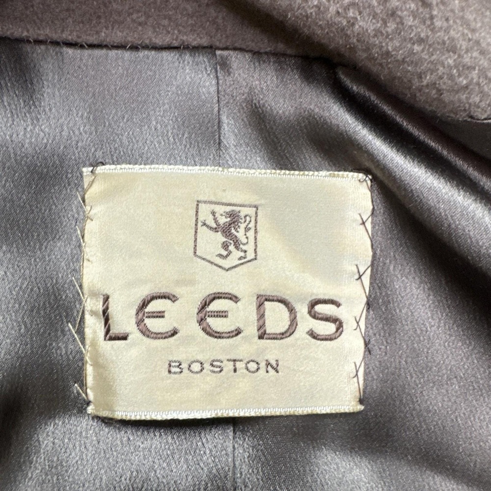 Vintage 100% Cashmere XL Open Front Shawl Collar Coat Brown Country Leeds - Picture 2 of 10